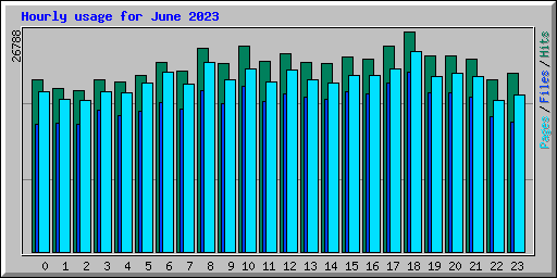 Hourly usage for June 2023
